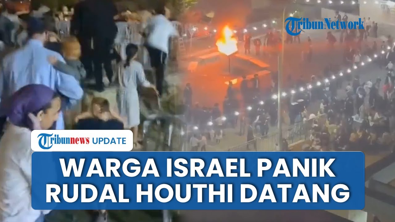 Warga Israel Kalang Kabut saat Rudal Houthi Serbu Bandara Tel Aviv, Jutaan Orang Mengungsi ke Bunker