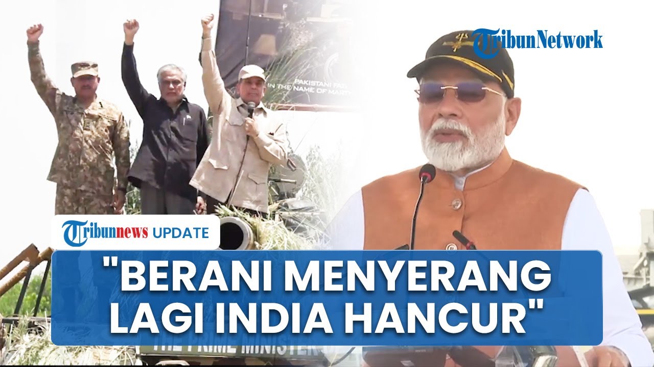 Berdiri di Atas Tank, PM Pakistan Peringatkan India: Berani Serang Lagi akan Kami Hancurkan