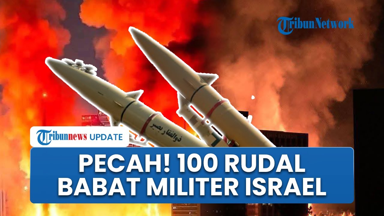 Serangan Dahsyat 100 Drone & Rudal Iran Lumat Tel Aviv-Haifa, Barak Militer dan Industri IDF Hancur